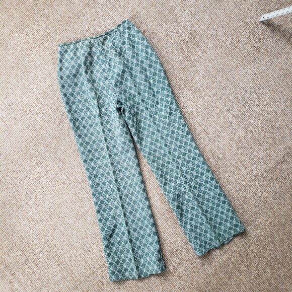 Vintage 60s 70s Women's Textured Tweed Pants W25 / Small - Picture 3 of 9